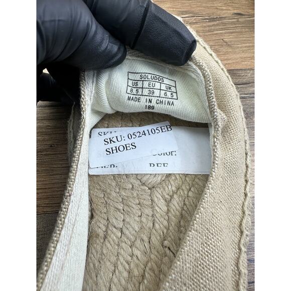 Soludos Owl Embroidered Shoes Espadrilles Slip On Womens Size 8.5 - Picture 7 of 8